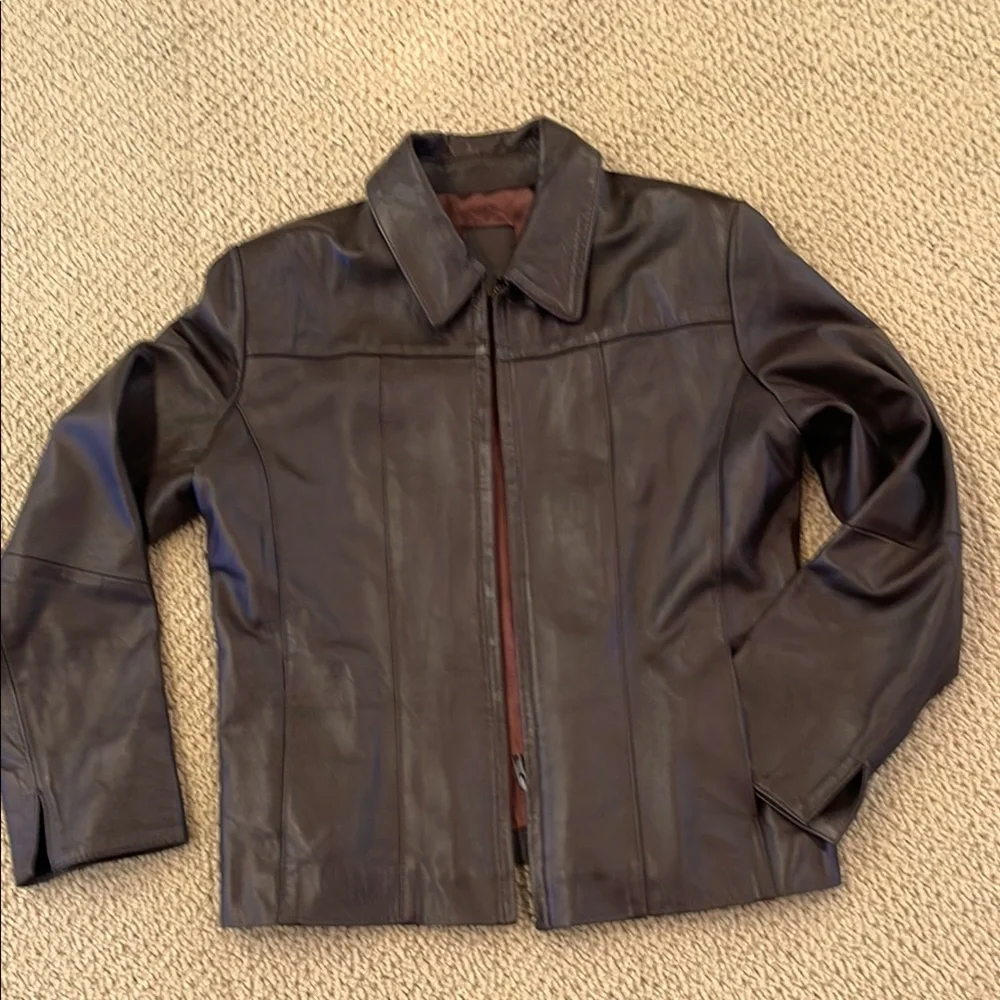 Argentina soft, leather jacket, chocolate brown - Picture 1 of 8